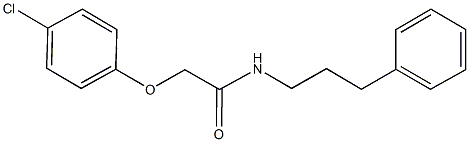 2-(4-chlorophenoxy)-N-(3-phenylpropyl)acetamide 结构式