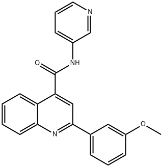 2-(3-methoxyphenyl)-N-(3-pyridinyl)-4-quinolinecarboxamide 结构式