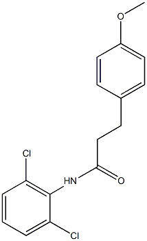 N-(2,6-dichlorophenyl)-3-(4-methoxyphenyl)propanamide 结构式