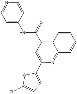 2-(5-chloro-2-thienyl)-N-(4-pyridinyl)-4-quinolinecarboxamide 结构式