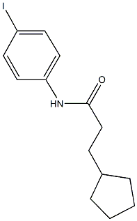 3-cyclopentyl-N-(4-iodophenyl)propanamide 结构式