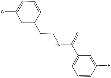 N-[2-(3-chlorophenyl)ethyl]-3-fluorobenzamide 结构式