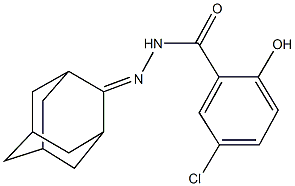 5-chloro-2-hydroxy-N'-tricyclo[3.3.1.1~3,7~]dec-2-ylidenebenzohydrazide 结构式