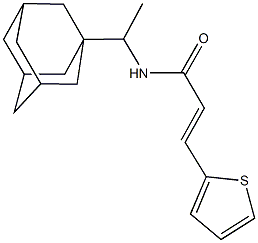 N-[1-(1-adamantyl)ethyl]-3-(2-thienyl)acrylamide 结构式