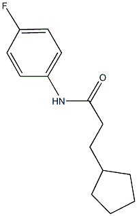 3-cyclopentyl-N-(4-fluorophenyl)propanamide 结构式