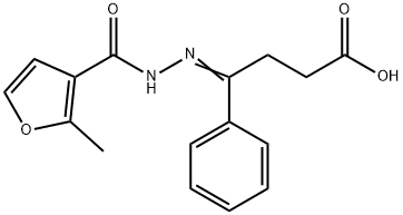 4-[(2-methyl-3-furoyl)hydrazono]-4-phenylbutanoic acid 结构式