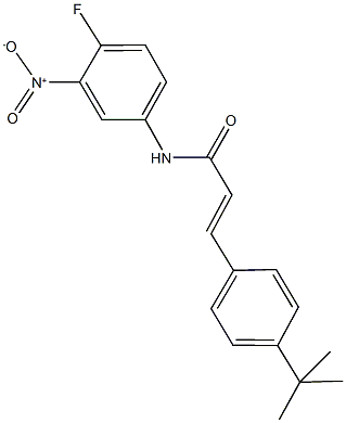 3-(4-tert-butylphenyl)-N-{4-fluoro-3-nitrophenyl}acrylamide 结构式
