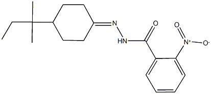2-nitro-N'-(4-tert-pentylcyclohexylidene)benzohydrazide 结构式