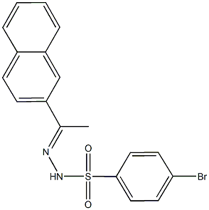 4-bromo-N'-[1-(2-naphthyl)ethylidene]benzenesulfonohydrazide 结构式