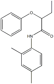 N-(2,4-dimethylphenyl)-2-phenoxybutanamide 结构式