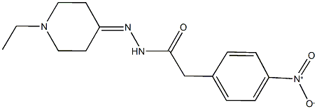 N'-(1-ethyl-4-piperidinylidene)-2-{4-nitrophenyl}acetohydrazide 结构式