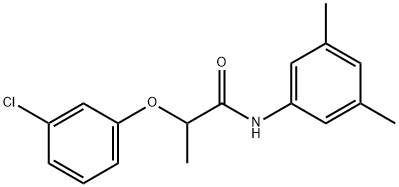 2-(3-chlorophenoxy)-N-(3,5-dimethylphenyl)propanamide 结构式