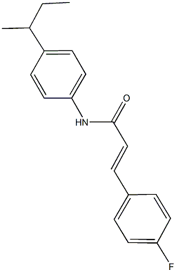 N-(4-sec-butylphenyl)-3-(4-fluorophenyl)acrylamide 结构式