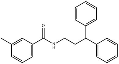 N-(3,3-diphenylpropyl)-3-methylbenzamide 结构式