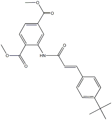 dimethyl 2-{[3-(4-tert-butylphenyl)acryloyl]amino}terephthalate 结构式