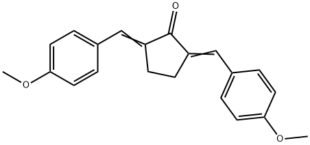 2,5-bis(4-methoxybenzylidene)cyclopentanone 结构式