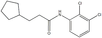 3-cyclopentyl-N-(2,3-dichlorophenyl)propanamide 结构式