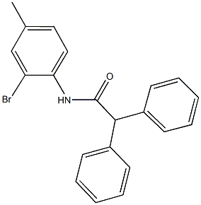 N-(2-bromo-4-methylphenyl)-2,2-diphenylacetamide 结构式