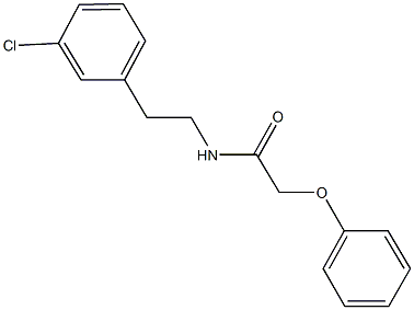 N-[2-(3-chlorophenyl)ethyl]-2-phenoxyacetamide 结构式