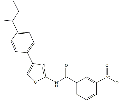 N-[4-(4-sec-butylphenyl)-1,3-thiazol-2-yl]-3-nitrobenzamide 结构式