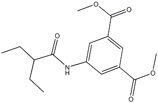 dimethyl 5-[(2-ethylbutanoyl)amino]isophthalate 结构式