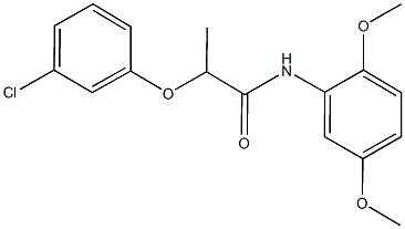 2-(3-chlorophenoxy)-N-(2,5-dimethoxyphenyl)propanamide 结构式