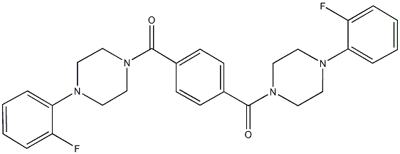 1-(2-fluorophenyl)-4-(4-{[4-(2-fluorophenyl)-1-piperazinyl]carbonyl}benzoyl)piperazine 结构式