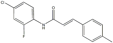 N-(4-chloro-2-fluorophenyl)-3-(4-methylphenyl)acrylamide 结构式