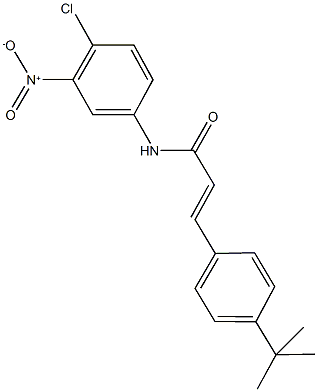 3-(4-tert-butylphenyl)-N-{4-chloro-3-nitrophenyl}acrylamide 结构式