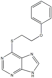 phenyl 2-(9H-purin-6-ylsulfanyl)ethyl ether 结构式