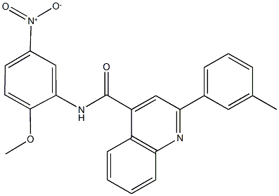 N-{5-nitro-2-methoxyphenyl}-2-(3-methylphenyl)-4-quinolinecarboxamide 结构式