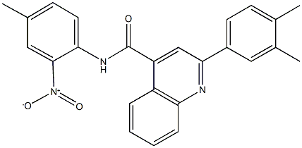 2-(3,4-dimethylphenyl)-N-{2-nitro-4-methylphenyl}-4-quinolinecarboxamide 结构式