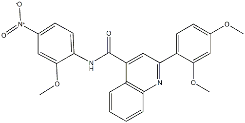 2-(2,4-dimethoxyphenyl)-N-{4-nitro-2-methoxyphenyl}-4-quinolinecarboxamide 结构式