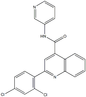 2-(2,4-dichlorophenyl)-N-(3-pyridinyl)-4-quinolinecarboxamide 结构式