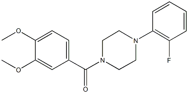 1-(3,4-dimethoxybenzoyl)-4-(2-fluorophenyl)piperazine 结构式