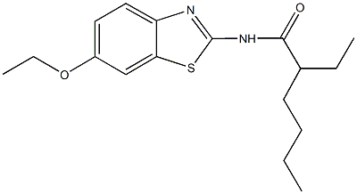 N-(6-ethoxy-1,3-benzothiazol-2-yl)-2-ethylhexanamide 结构式