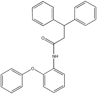 N-(2-phenoxyphenyl)-3,3-diphenylpropanamide 结构式