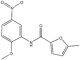 N-{5-nitro-2-methoxyphenyl}-5-methyl-2-furamide 结构式