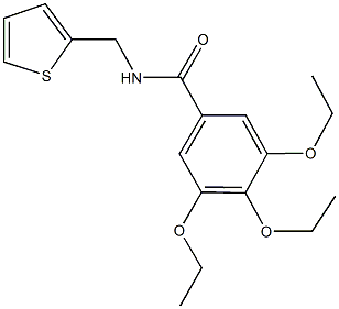 3,4,5-triethoxy-N-(2-thienylmethyl)benzamide 结构式