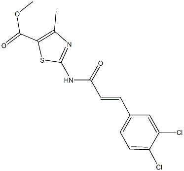 methyl 2-{[3-(3,4-dichlorophenyl)acryloyl]amino}-4-methyl-1,3-thiazole-5-carboxylate 结构式