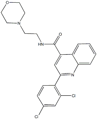 2-(2,4-dichlorophenyl)-N-[2-(4-morpholinyl)ethyl]-4-quinolinecarboxamide 结构式