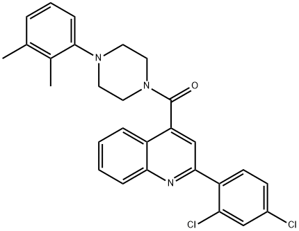 2-(2,4-dichlorophenyl)-4-{[4-(2,3-dimethylphenyl)-1-piperazinyl]carbonyl}quinoline 结构式