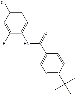 4-tert-butyl-N-(4-chloro-2-fluorophenyl)benzamide 结构式