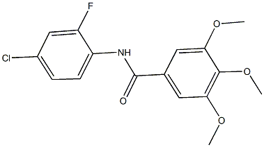 N-(4-chloro-2-fluorophenyl)-3,4,5-trimethoxybenzamide 结构式