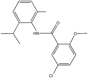 5-chloro-N-(2-isopropyl-6-methylphenyl)-2-methoxybenzamide 结构式