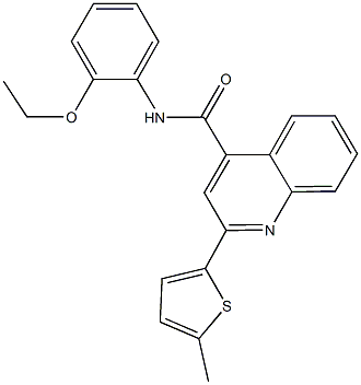 N-(2-ethoxyphenyl)-2-(5-methyl-2-thienyl)-4-quinolinecarboxamide 结构式