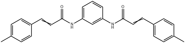 3-(4-methylphenyl)-N-(3-{[3-(4-methylphenyl)acryloyl]amino}phenyl)acrylamide 结构式
