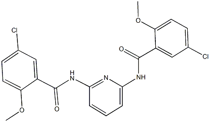 5-chloro-N-{6-[(5-chloro-2-methoxybenzoyl)amino]-2-pyridinyl}-2-methoxybenzamide 结构式