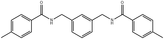 4-methyl-N-(3-{[(4-methylbenzoyl)amino]methyl}benzyl)benzamide 结构式