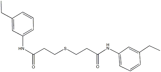 3-{[3-(3-ethylanilino)-3-oxopropyl]sulfanyl}-N-(3-ethylphenyl)propanamide 结构式